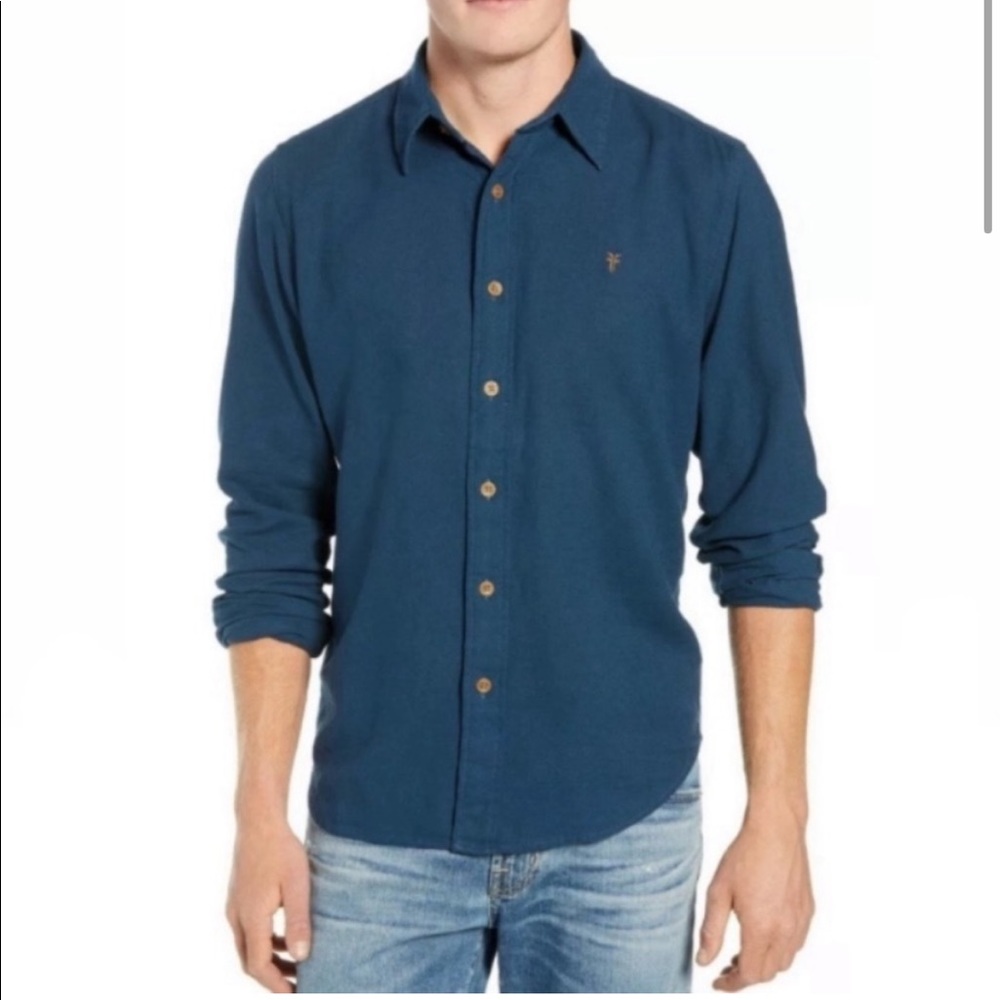 Frye Men’s Moonlight Ocean blue Casual Button down